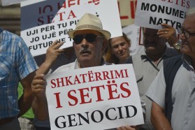 Protest in Albanien